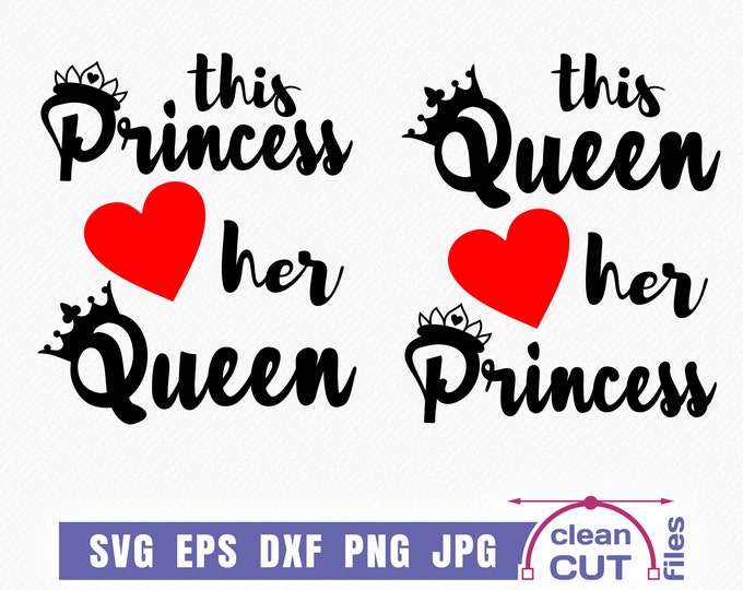 Svg File Matching Mother Daughter Matching SVG, Mothers Day Svg, Mother Queen Svg ...