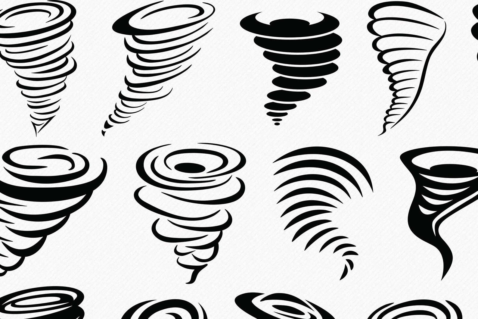 Tornado SVG Bundle Tornado Hurricane Cyclone Typhoon Twister Storm ...