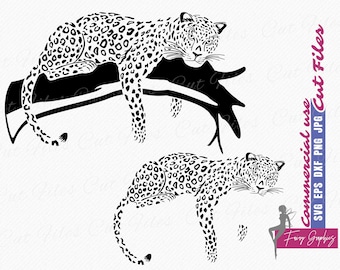 Leopard SVG, Animal SVG, Wild Cat SVG, Leopard Clipart - vector cutting and clipart files