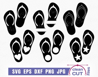 Flip Flops SVG vector designs | Summer Vacation cutting and clipart files