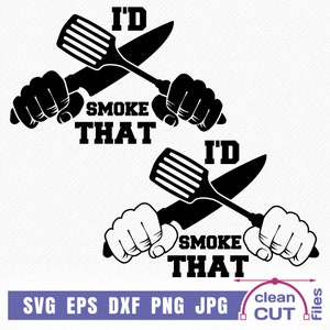 Lustige Grill Zitat SVG, ich würde Rauchen, dass Schürze BBQ Design Schneide- und Clipart-Dateien