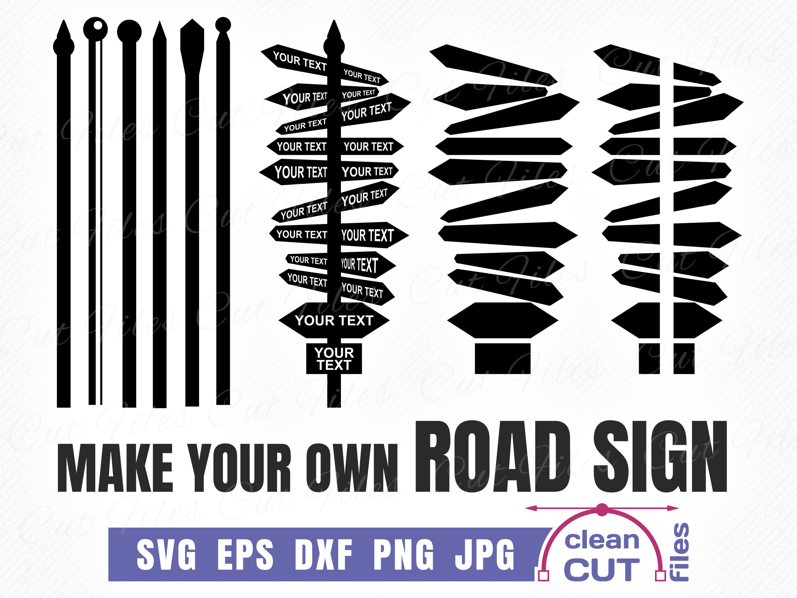 Custom Street Signs SVG Cut Files Black and White Street 
