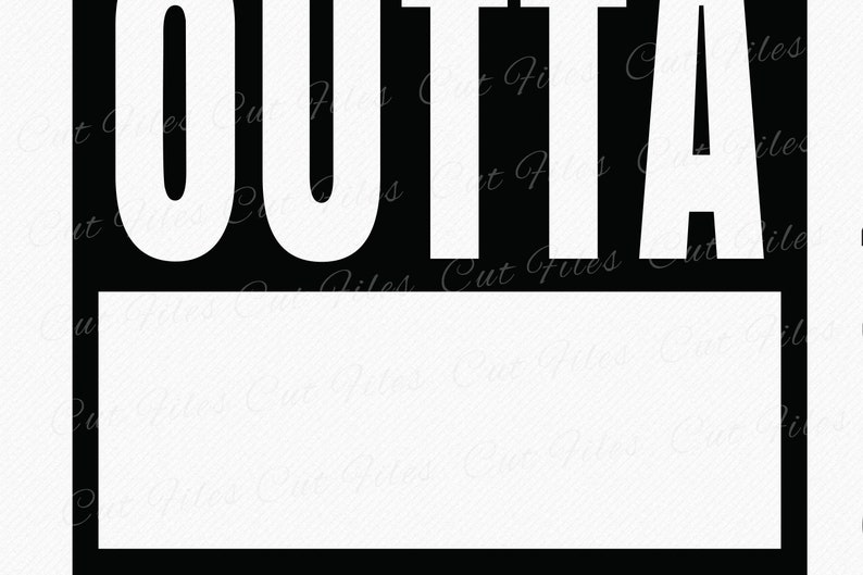Straight Outta Blank Template SVG Bundle With Letters Numbers Etsy UK