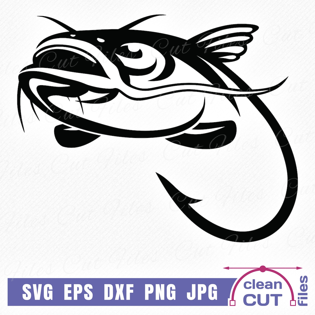 Catfish Hook SVG Cutting Files, Catfishing Stencil, Car Decal Catfishing SVG Sticker, Funny