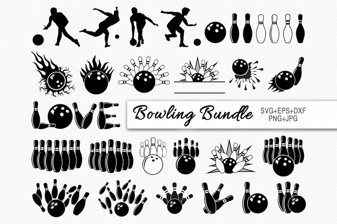 Nice Rack Bowling Svg Bowling SVG Bundle Love Bowling Ball and Pins SVG Monogram Bowling Club ...