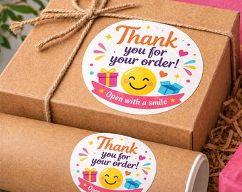Thank You for Your Order Sticker PNG | Small Business Packaging | Round Label | Instant Download