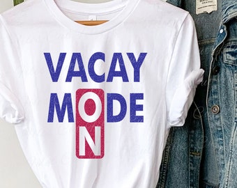 Vacay mode ON SVG shirt design | Summer Vacation SVG vector cutting and clipart files