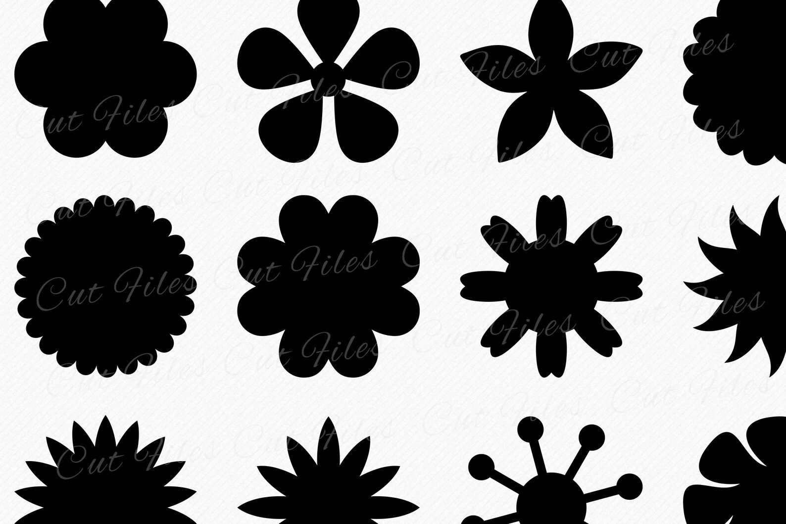 Paper Flower SVG Templates Bundle Flower Vector Cutting and Etsy