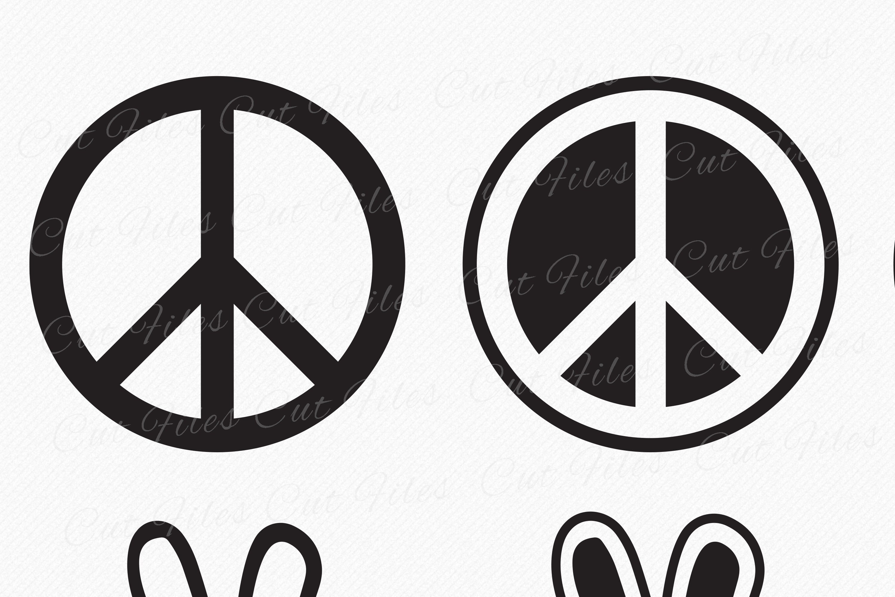 Peace SVG Sign | Two Finger SVG Cutting Files | 3 Peace Sign + 3 Two ...