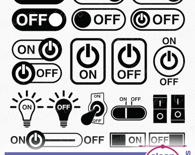 On off Toggle Svg, on off Switch Svg, Power Button Svg. Vector Cut File ...