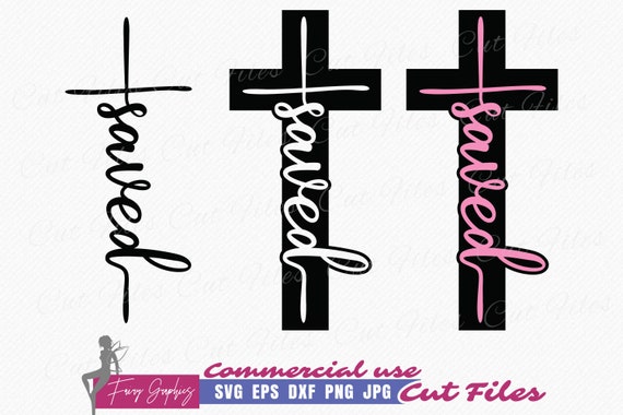 Saved Cross SVG Religious SVG Spiritual T-shirt Design - Etsy