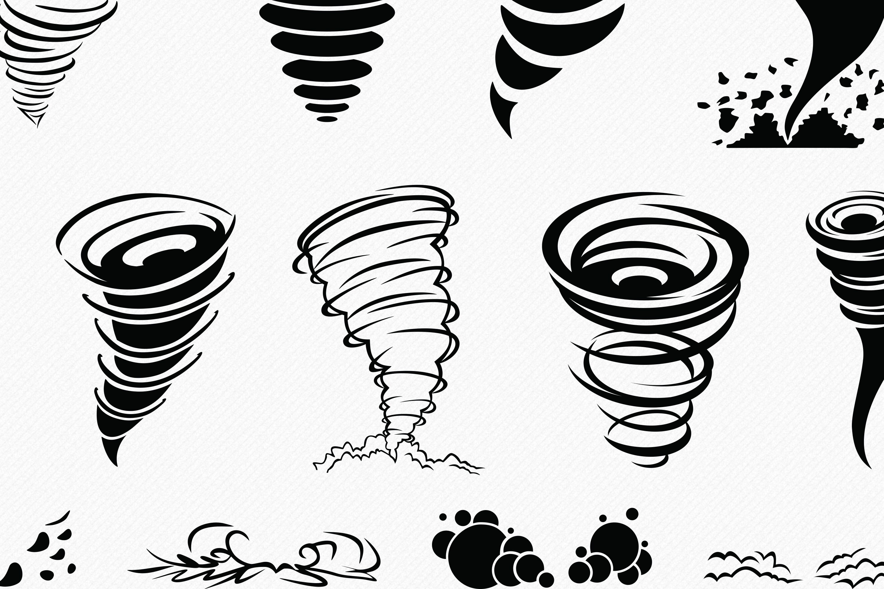 Tornado SVG Bundle Tornado Hurricane Cyclone Typhoon Twister Storm ...