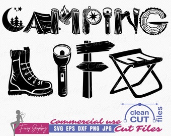 Camping Life SVG Camping, Camping shirt svg png, Funny Camping t-shirt svg, adventure t-shirt design, cutting and clipart - commercial use