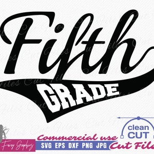 Fifth Grade Baseball SVG, Fifth Grade SVG, 5th Grade SVG, Back to School Grades svg, School Grades Shirt, Baseball School Shirt
