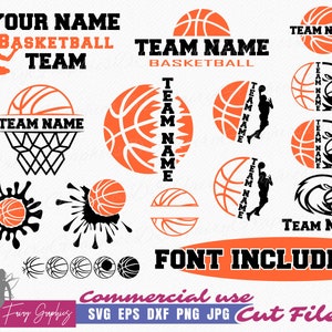 Basketball Bundle SVG - Template Bundle Basketball Team, Basketball SVG Vector, Sport Team clipart bundle cutting files - commercial use svg