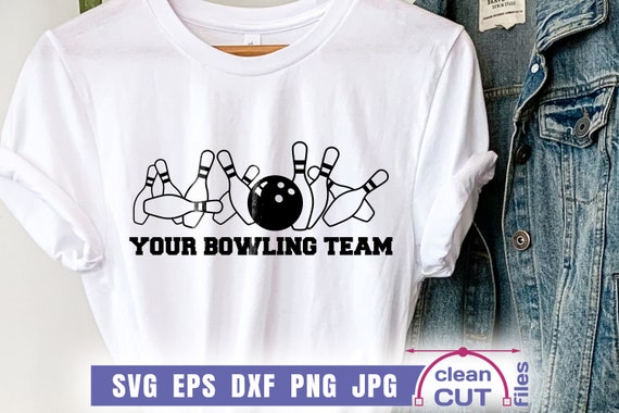 Bowling Team Your Name SVG Love Bowling SVG Ball and Pins Bowling t-shirt design bowling Club Clipart Cricut Silhouette Cameo Cut files