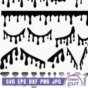 Dripping Elements SVG Vector, DIY Dripping Text Design, Drip Template ...