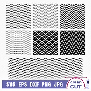 Puede incluir: Conjunto de seis patrones de chevron en blanco y negro. Los patrones están en una variedad de tamaños y orientaciones. Los patrones son perfectos para usar en manualidades, scrapbooking y otros proyectos creativos.