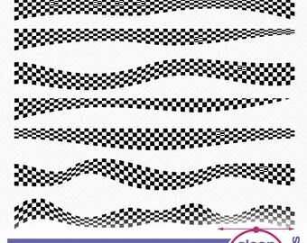 Checkerboard line border SVG, Twisted Checker Frame Pattern, Finish line banner, Sport Race Border Elements, Background Clipart Template