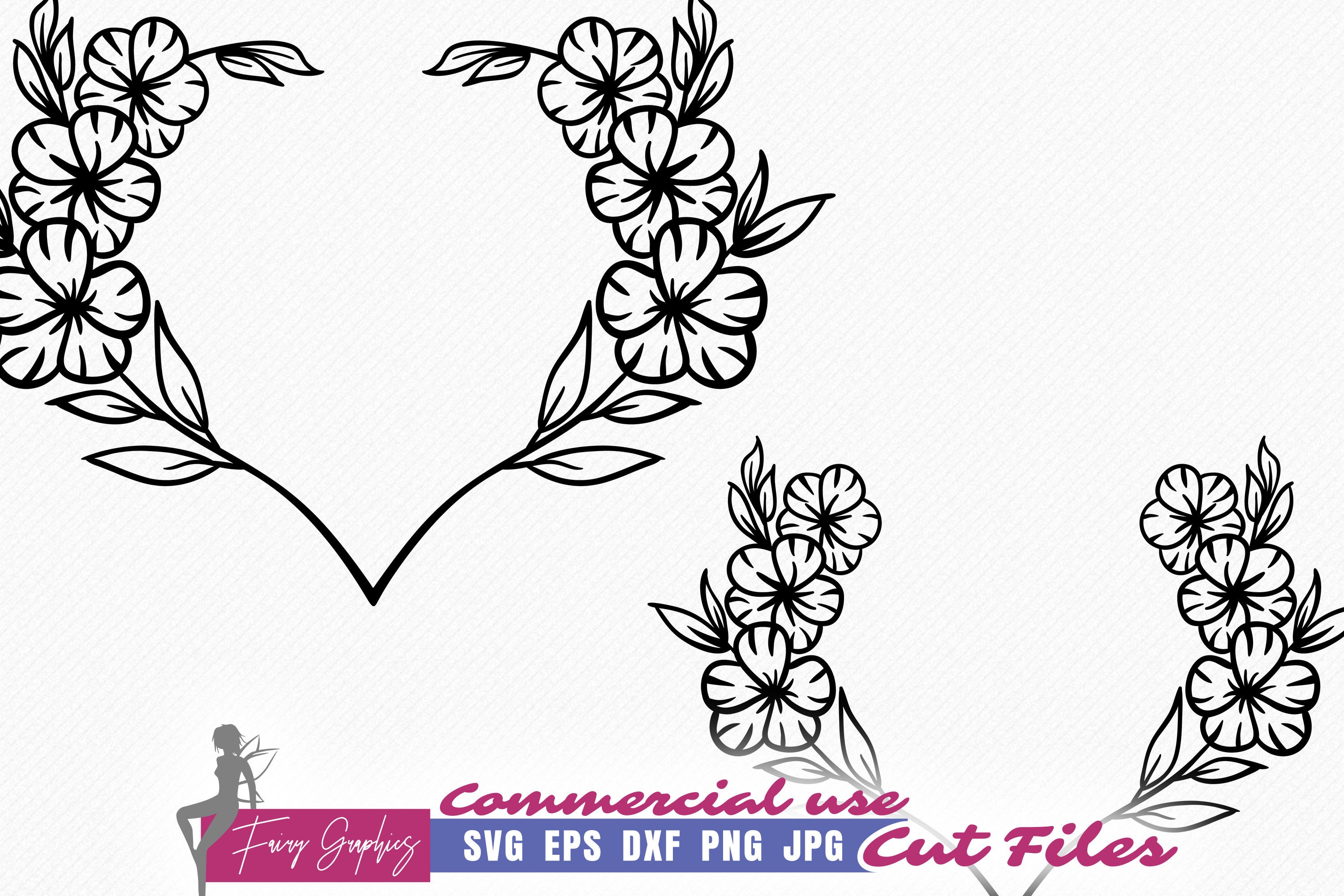 Floral Heart Wreath SVG Floral Heart SVG Valentines SVG - Etsy