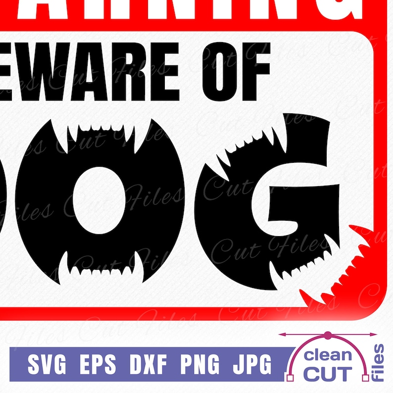 Warning Beware of Dog Sign SVG Angry Dog Sign Animal Dog Bite Clipart ...
