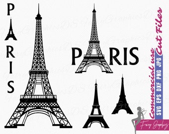 Eiffel Tower SVG, Paris Tower SVG, Digital PNG Vector cutting t-shirt design - commercial use svg