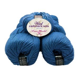 Wool cashmere seta – gomitolo 50 grammi