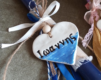 Personalized Lampada candle, Greek name lambada, Orthodox Easter candle, Pascha candle, πασχαλινή λαμπάδα, Godparent gift, Greek Easter gift