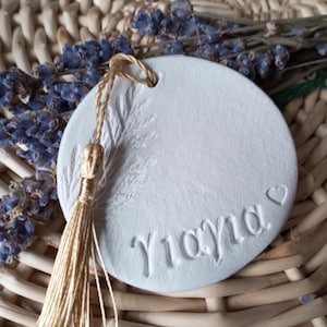 Cadeau de Yiayia, cadeaux d'aimant grec, cadeau de grand-mère grecque, cadeau de fête des mères, cadeau d'étiquette en argile, cadeau pour grand-mère, nounou, ornement en argile, cadeau de grand-mère