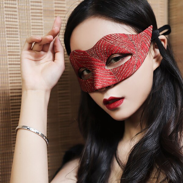 Red Masquerade Mask - Etsy