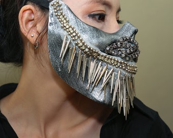 Masquerade Masks Silver Masks Punk Masks Face Masks Skull Masks Half Face Mask