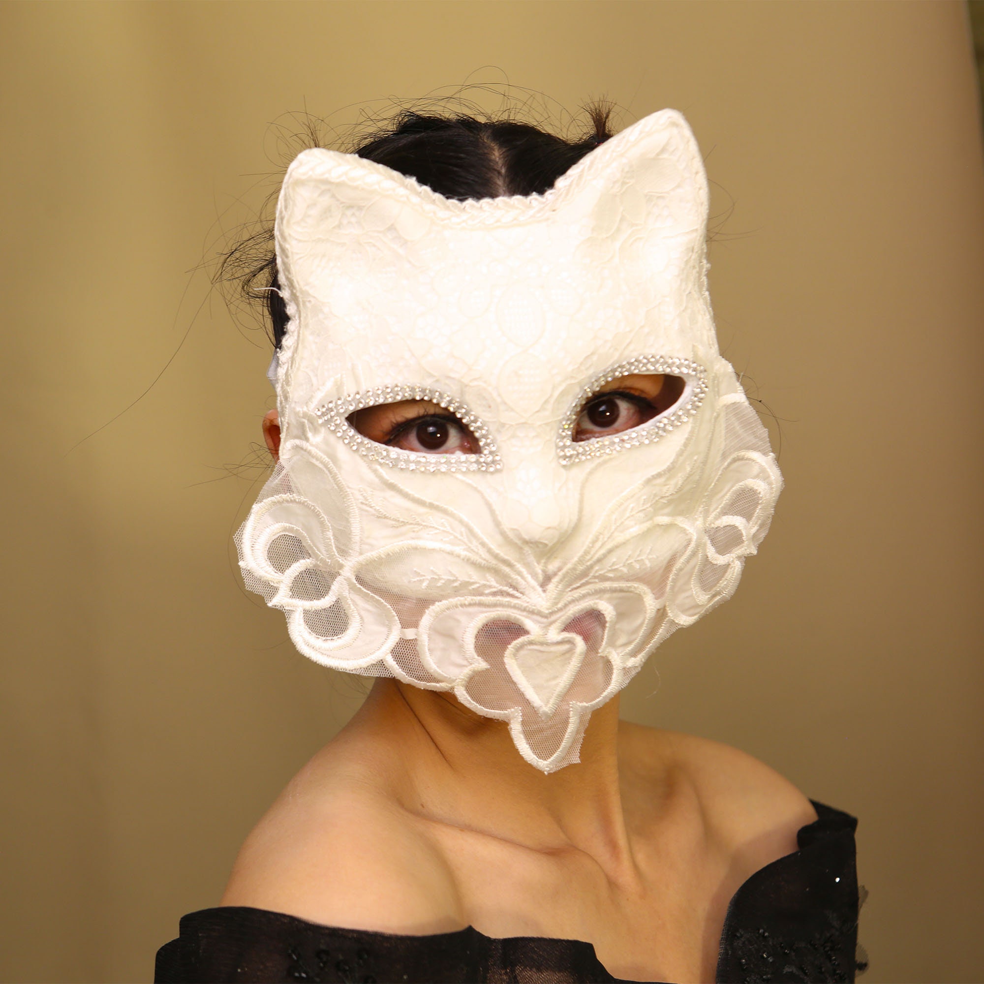 White Mask Adult Female - Save-On-Crafts