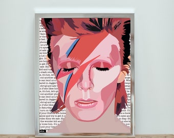 David Bowie – Drive in Saturday | Aladdin Sane | Gallery Wall Art | A4 | Digital Print | Instant Download | Eighties | Rock | Alternative