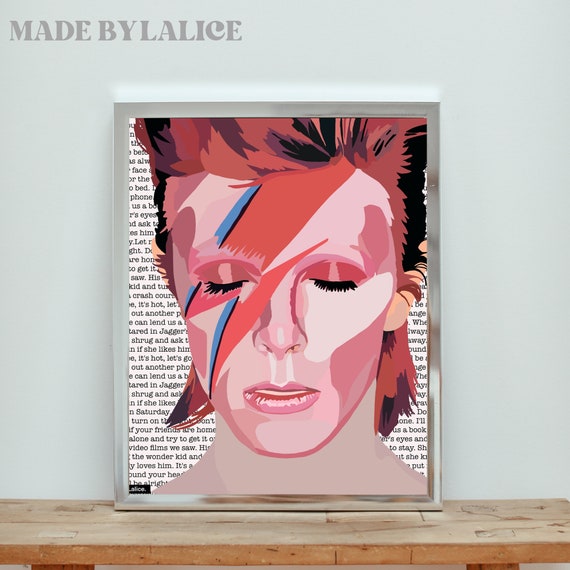 David Bowie Drive In Saturday Aladdin Sane Gallery Wall Art A4.