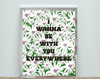 Fleetwood Mac – Everywhere | Gallery Wall Art | A4 | Digital Print | Instant Download | Lyrics | Music | Rock | Alternative | 80s | Quote