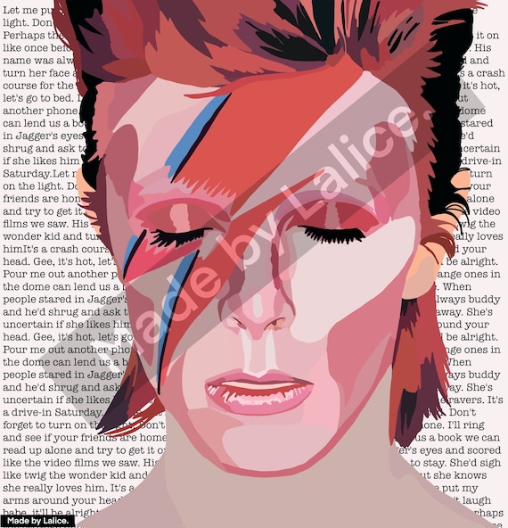David Bowie Drive In Saturday Aladdin Sane Gallery Wall Art A4.