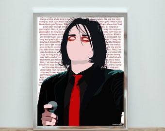 My Chemical Romance – Helena | Full Lyrics Print | Gallery Wall Art | A4 | Digital Print | Instant Download | Alternative | Emo | Rock