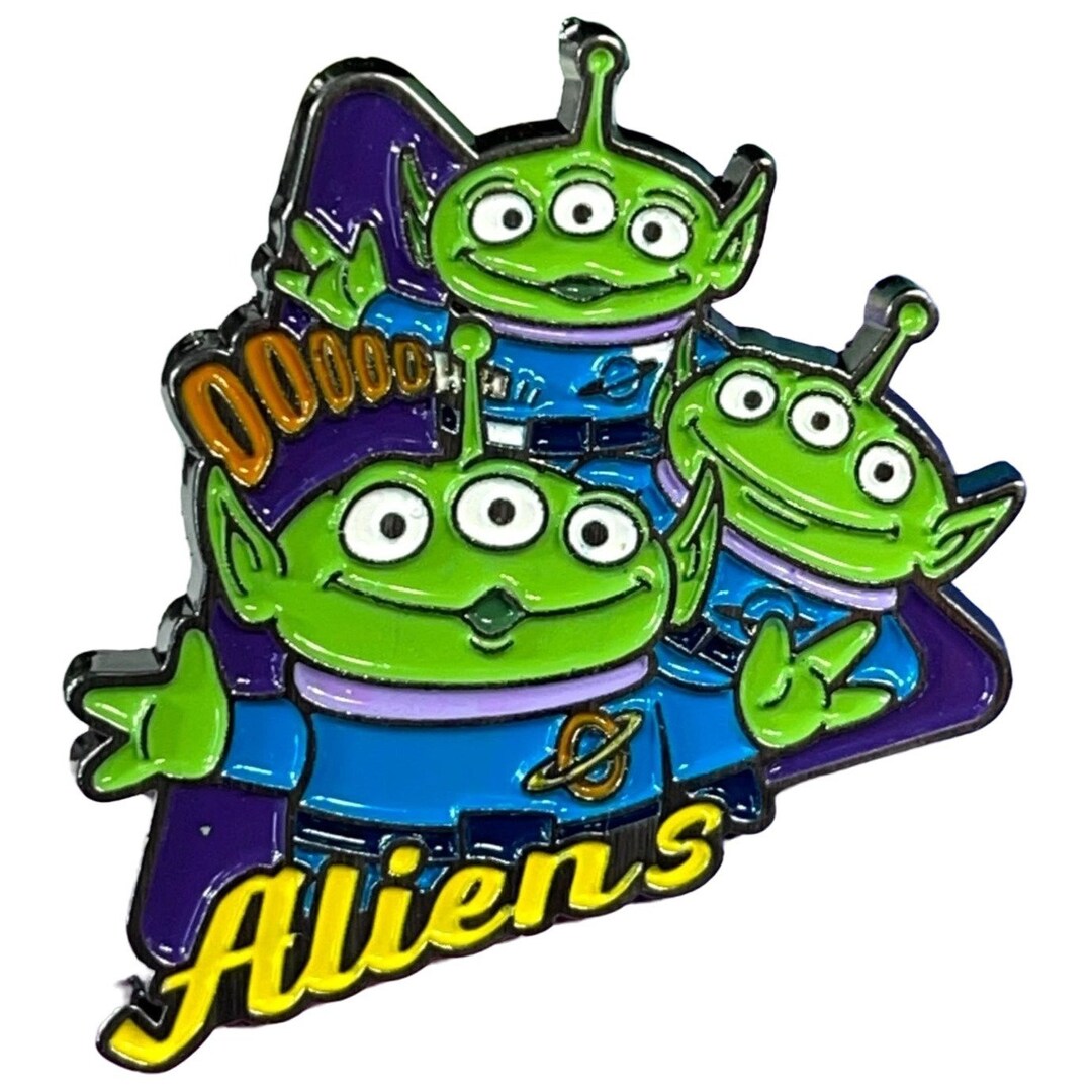 Alien Emoji Enamel Pin - 1 Inch, Black Nickel, For Jackets Backpacks - View #8