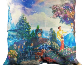 Cinderella Princess Throw Pillowcase Sham Pillowcase Accent Pillow Cushion Cover Home Decor Gift