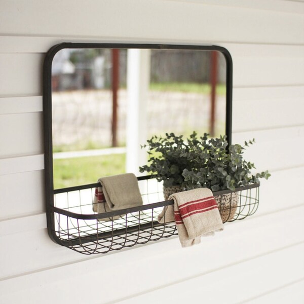 Mirror With Shelf Etsy