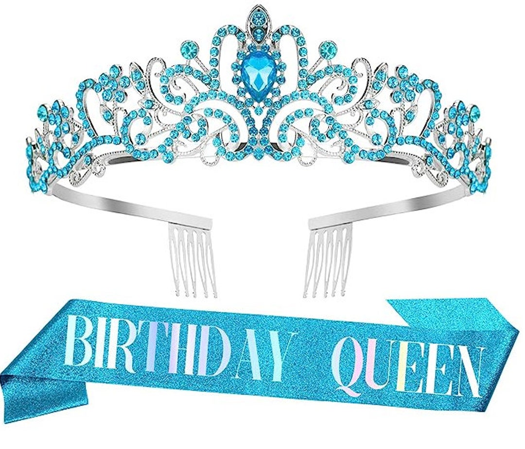 Birthday QUEEN Tiara Sash Set, Birthday Queen Sash, Birthday Tiara