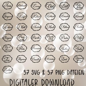 Fichier plotter, 37 fichiers SVG et PNG avec des épices et de la nourriture.