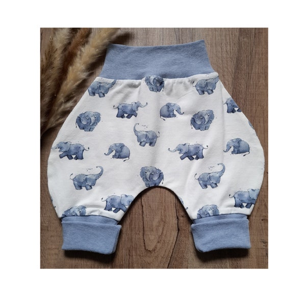 Pumphose, Baby Hose Junge, Mädchen mit Elefanten