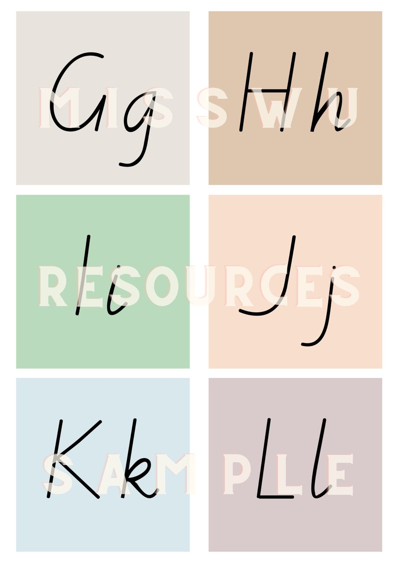 Victorian Cursive Alphabet Printable, Alphabet Word Wall Display, ABC
