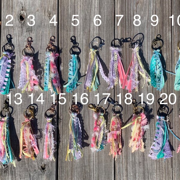 Ribbon Key Chains - Handmade