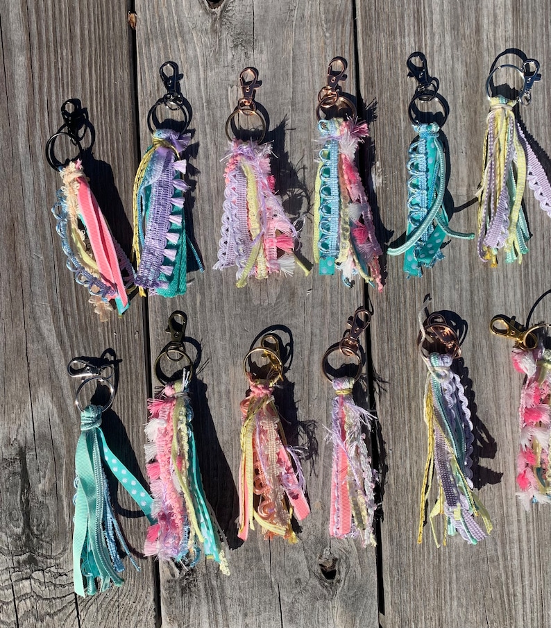 Ribbon Key Chains - Handmade - Etsy