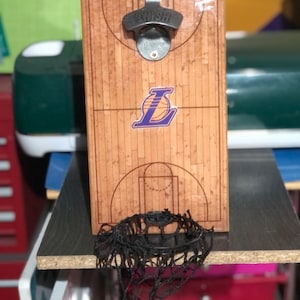 Basketball Resin & Wood Bottle Opener