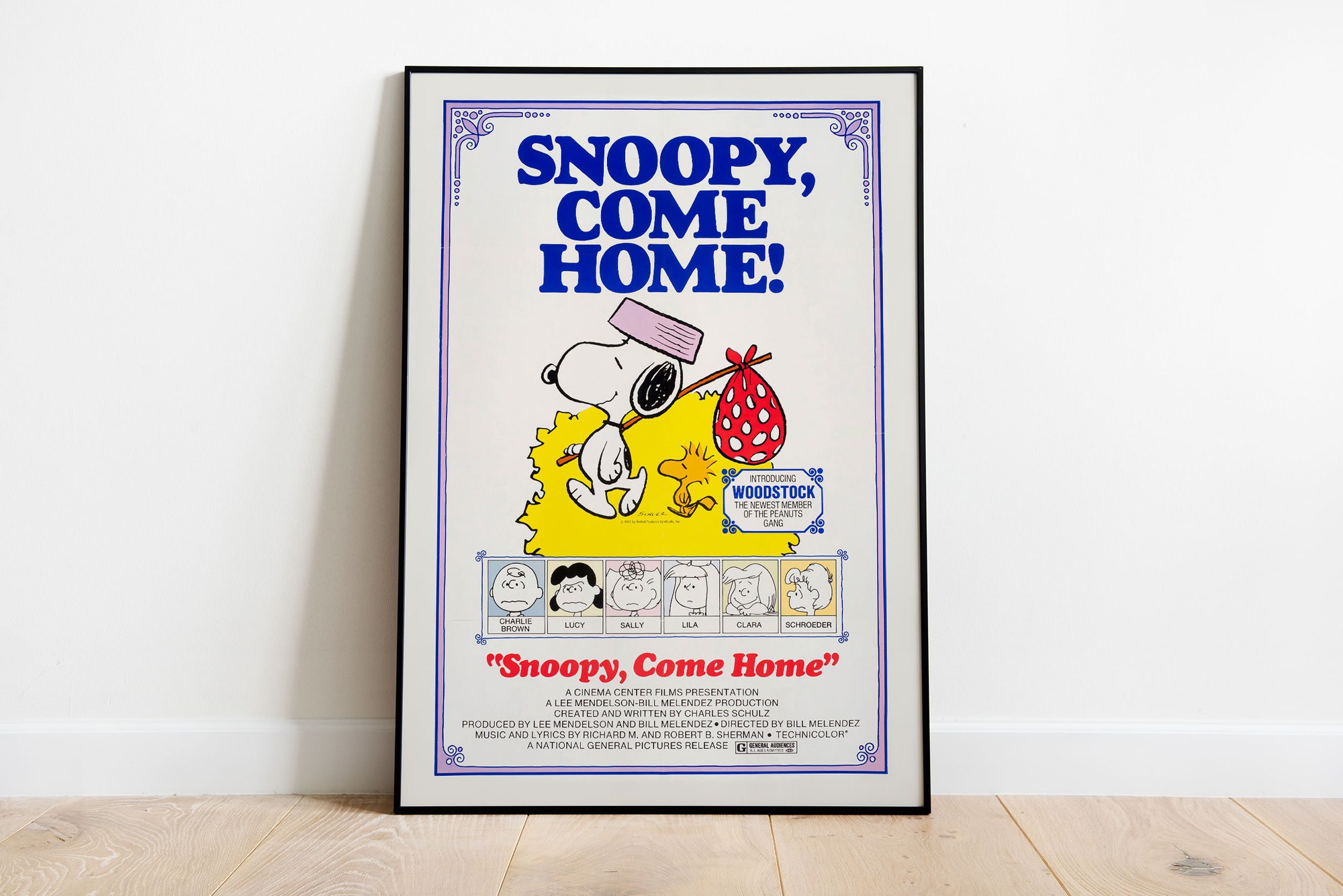 Snoopy Poster, Vintage Cartoon Poster, Illustration Poster, Digital Art, Instant Art