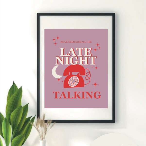 Harry Late Night Talking Poster, Love On Tour, Harry’s House wall art, Styles Poster, Affiche numérique, One direction