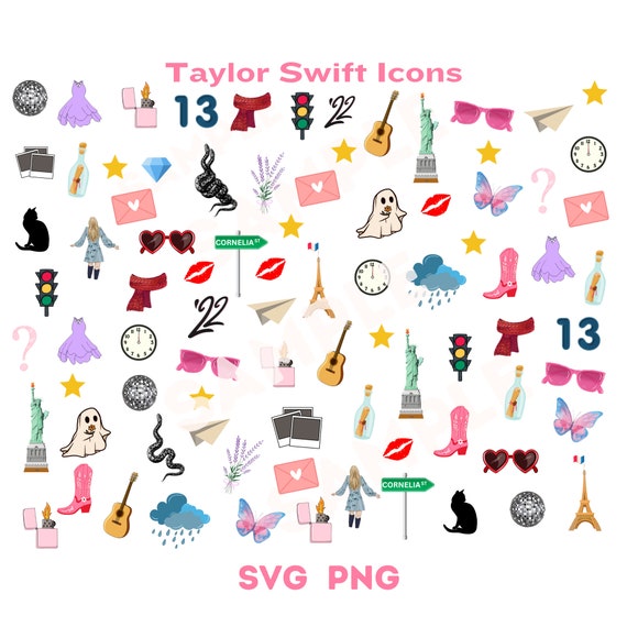 Taylor Swift Albums As Pencils PNG, Swiftie Sublimation transfer